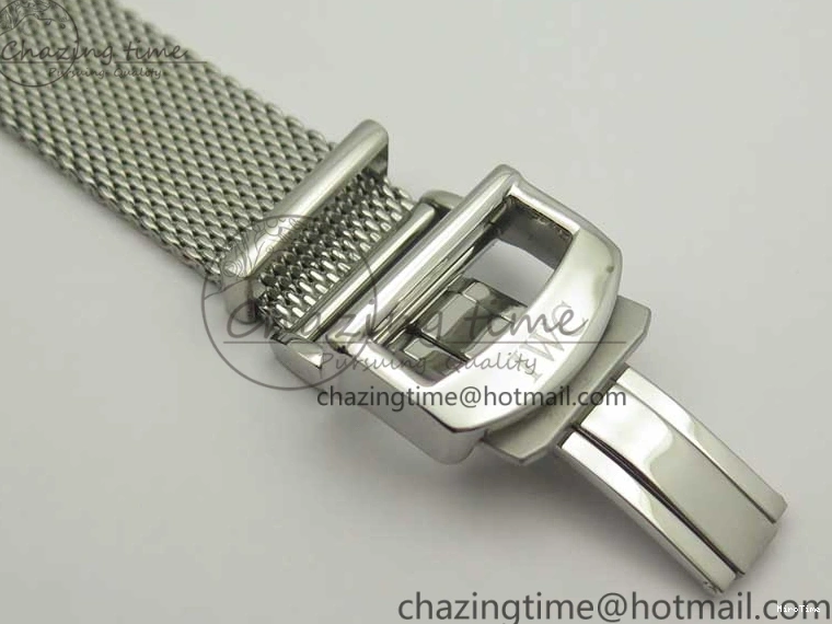 MIROTIME 0111 Breathable Portofino IW356501 SS V3 MK 1:1 Best Edition White Dial Gold Markers On SS Mesh Bracelet MIYOTA 7197